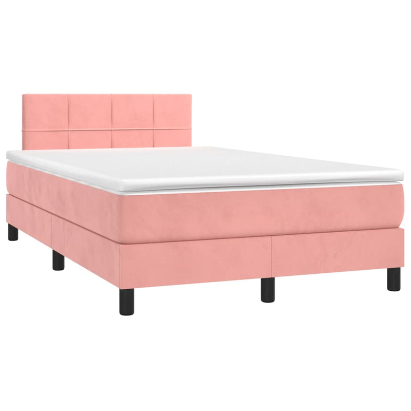 Pat box spring cu saltea, negru, 120x190 cm, catifea