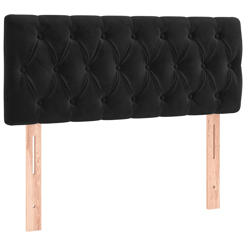 Pat box spring cu saltea, negru, 120x190 cm, catifea