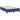 Pat box spring cu saltea, albastru, 120x190 cm, material textil