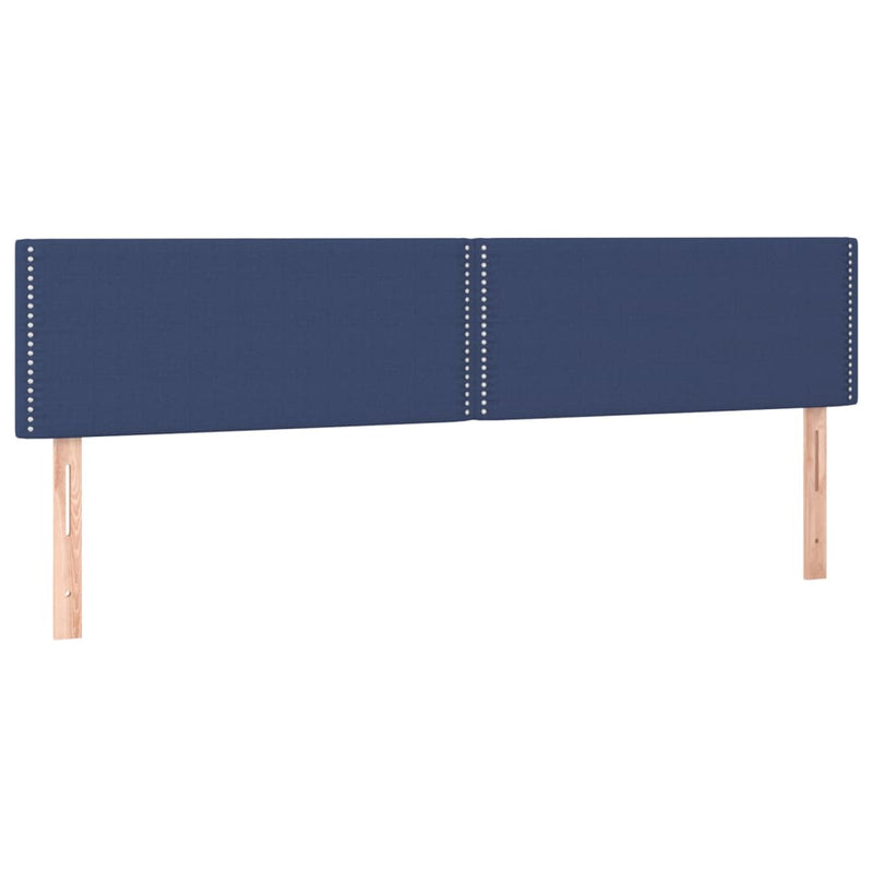 Pat box spring cu saltea, albastru, 120x190 cm, material textil