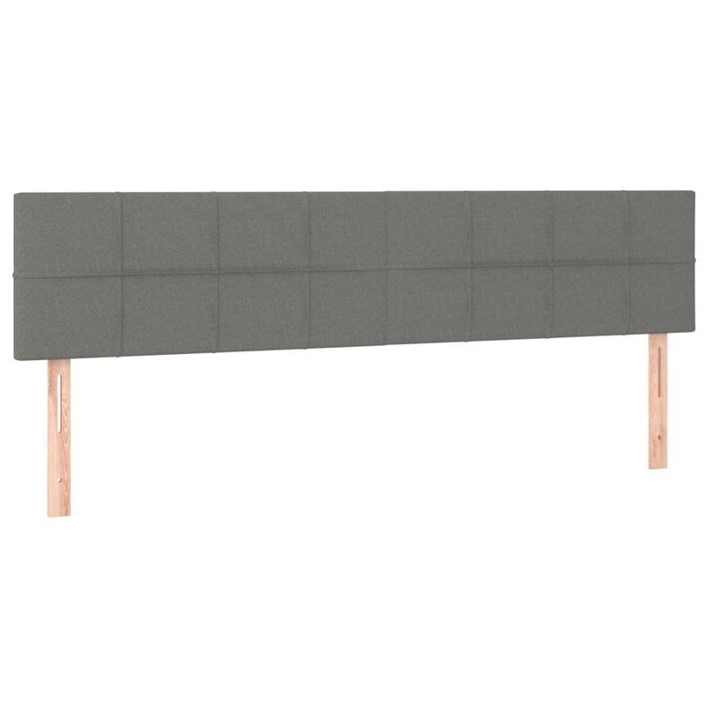Pat box spring cu saltea, gri închis, 120x190 cm, textil