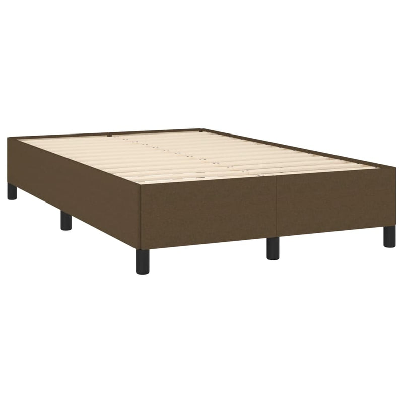 Pat box spring cu saltea, maro închis, 120x190 cm, textil