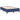 Pat box spring cu saltea, albastru, 120x190 cm, material textil