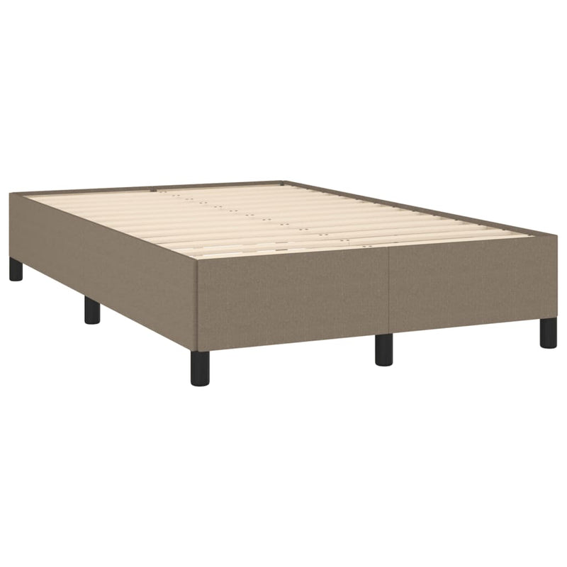 Pat box spring cu saltea, taupe, 120x190 cm material textil