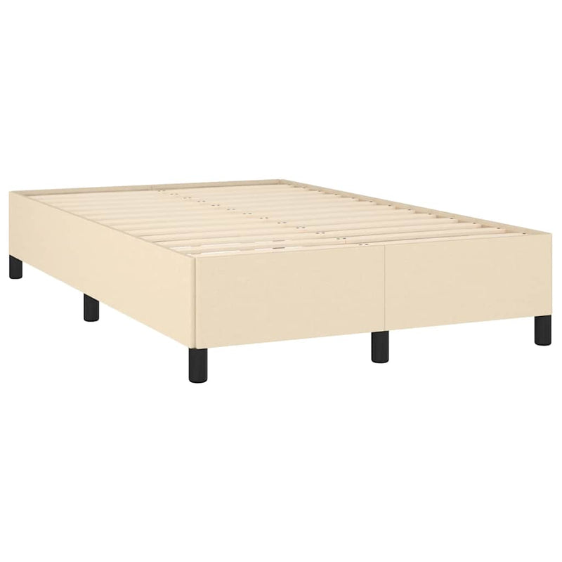 Pat continental cu saltea, crem, 120x190 cm, textil