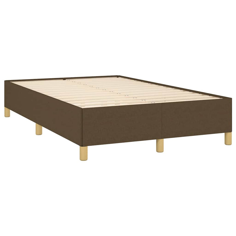 Pat box spring cu saltea, maro închis, 120x190 cm, textil