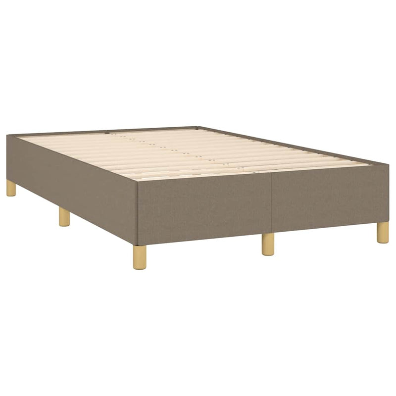 Pat box spring cu saltea, taupe, 120x190 cm material textil