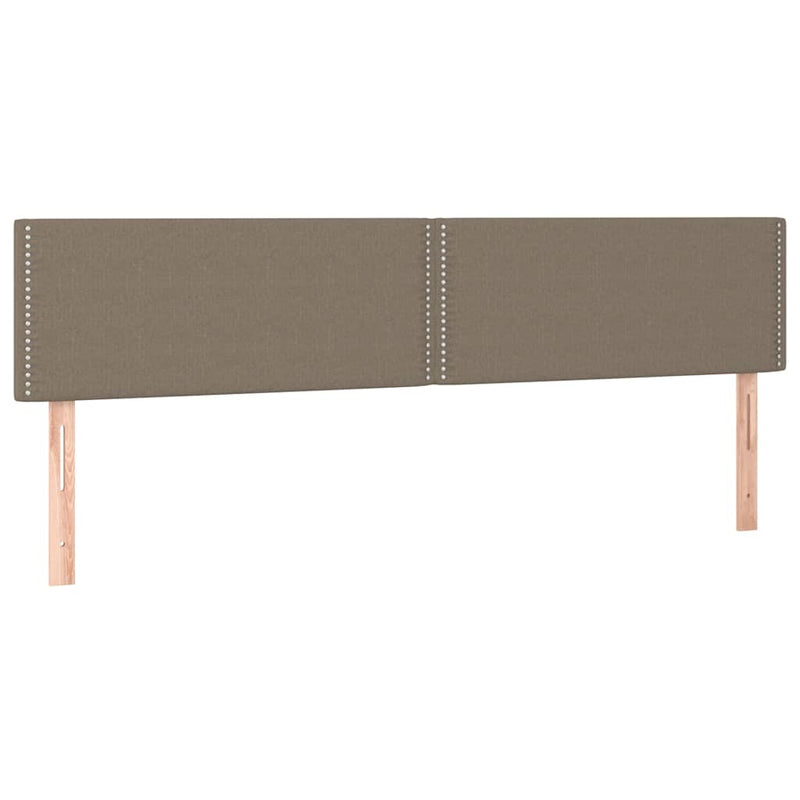 Pat box spring cu saltea, taupe, 120x190 cm material textil