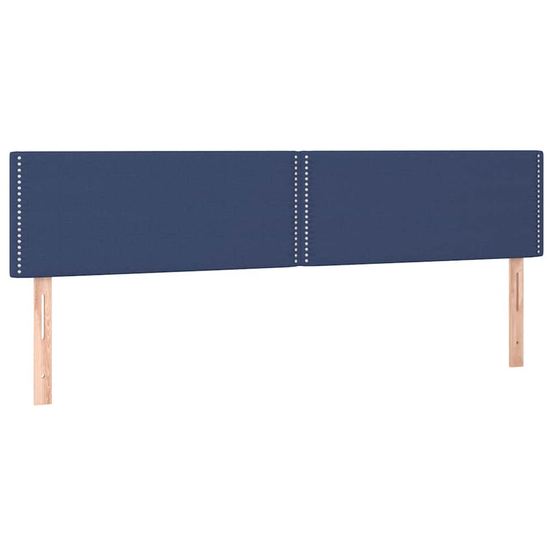 Pat box spring cu saltea, albastru, 120x190 cm, material textil