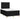 Pat box spring cu saltea, negru, 120x190 cm, catifea
