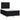 Pat box spring cu saltea, negru, 120x190 cm, catifea