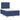 Pat box spring cu saltea, albastru, 120x190 cm, material textil