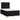 Pat box spring cu saltea, negru, 120x190 cm, catifea