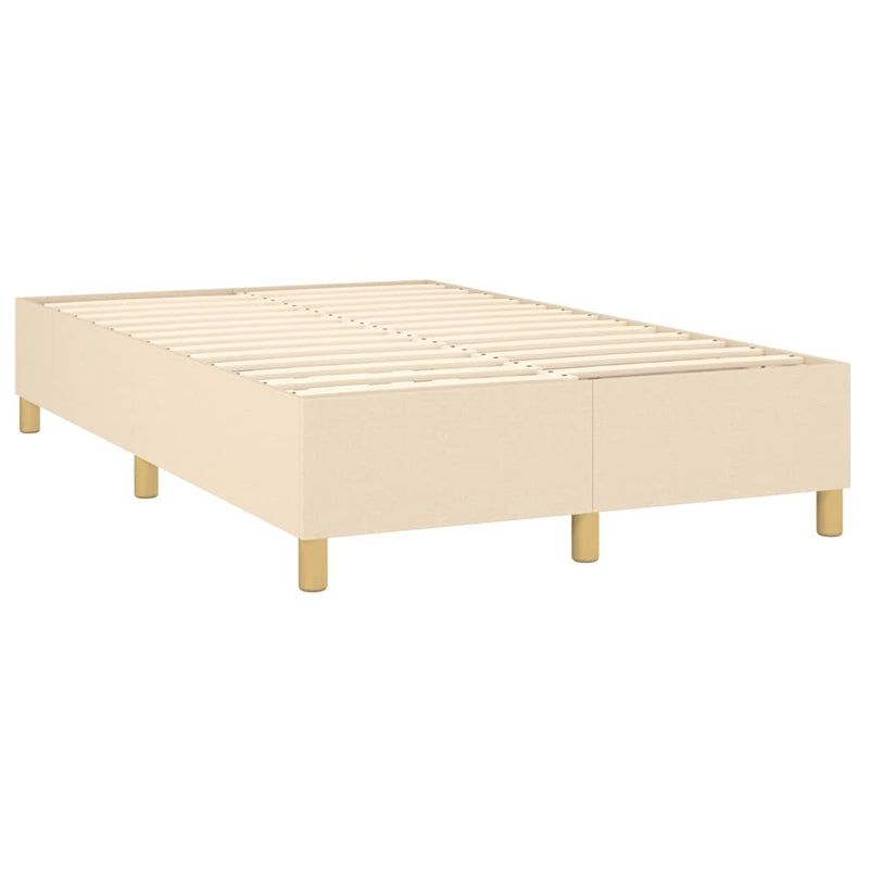 Pat continental cu saltea, crem, 120x190 cm, textil