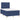 Pat box spring cu saltea, albastru, 120x190 cm, material textil