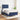Pat box spring cu saltea, albastru, 120x190 cm, material textil