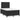Pat box spring cu saltea, negru, 120x190 cm, piele ecologică