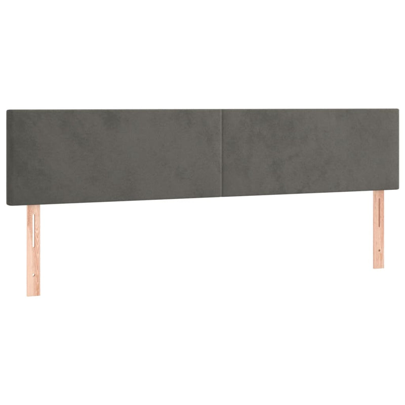 Pat box spring cu saltea, gri închis, 120x190 cm, catifea