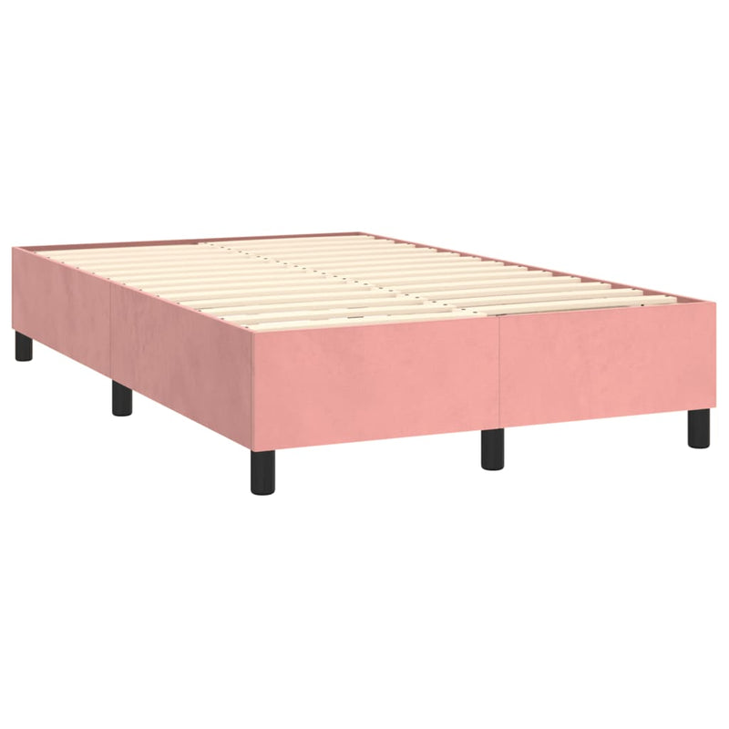 Pat box spring cu saltea, negru, 120x190 cm, catifea