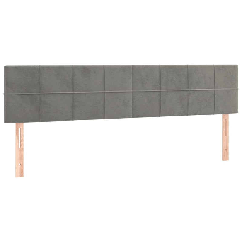 Pat box spring cu saltea, gri deschis, 120x190 cm, catifea