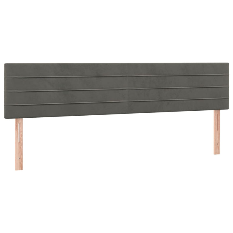 Pat box spring cu saltea, gri închis, 120x190 cm, catifea