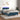 Pat box spring cu saltea/LED albastru închis 120x190cm catifea