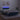 Pat box spring cu saltea/LED albastru închis 120x190cm catifea