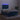 Pat box spring cu saltea/LED albastru închis 120x190cm catifea