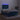 Pat box spring cu saltea/LED albastru închis 120x190cm catifea