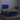 Pat box spring cu saltea/LED albastru închis 120x190cm catifea