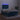 Pat box spring cu saltea/LED albastru închis 120x190cm catifea