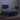 Pat box spring cu saltea/LED albastru închis 120x190cm catifea