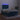 Pat box spring cu saltea/LED albastru închis 120x190cm catifea