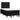 Pat box spring cu saltea, negru, 120x190 cm, catifea