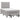 Pat box spring cu saltea, gri deschis, 120x190 cm, textil