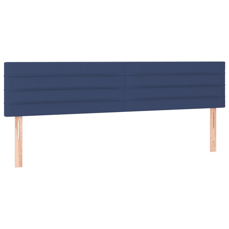 Pat box spring cu saltea, albastru, 120x190 cm, material textil