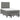 Pat box spring cu saltea, gri închis, 120x190 cm, textil