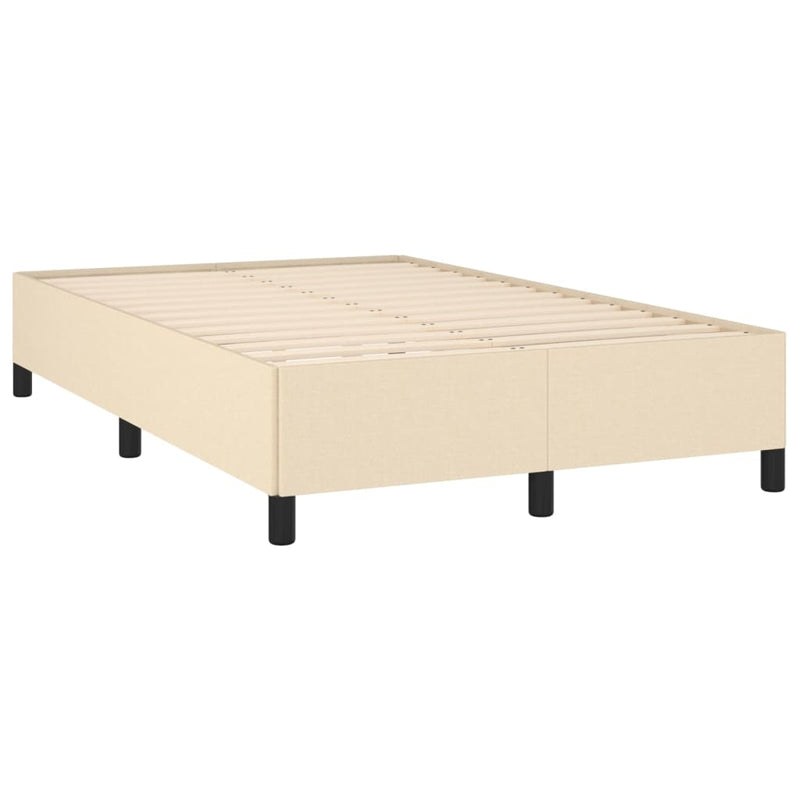 Pat continental cu saltea, crem, 120x190 cm, textil