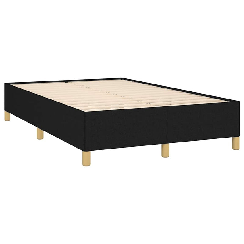 Pat box spring cu saltea, negru, 120x190 cm, catifea