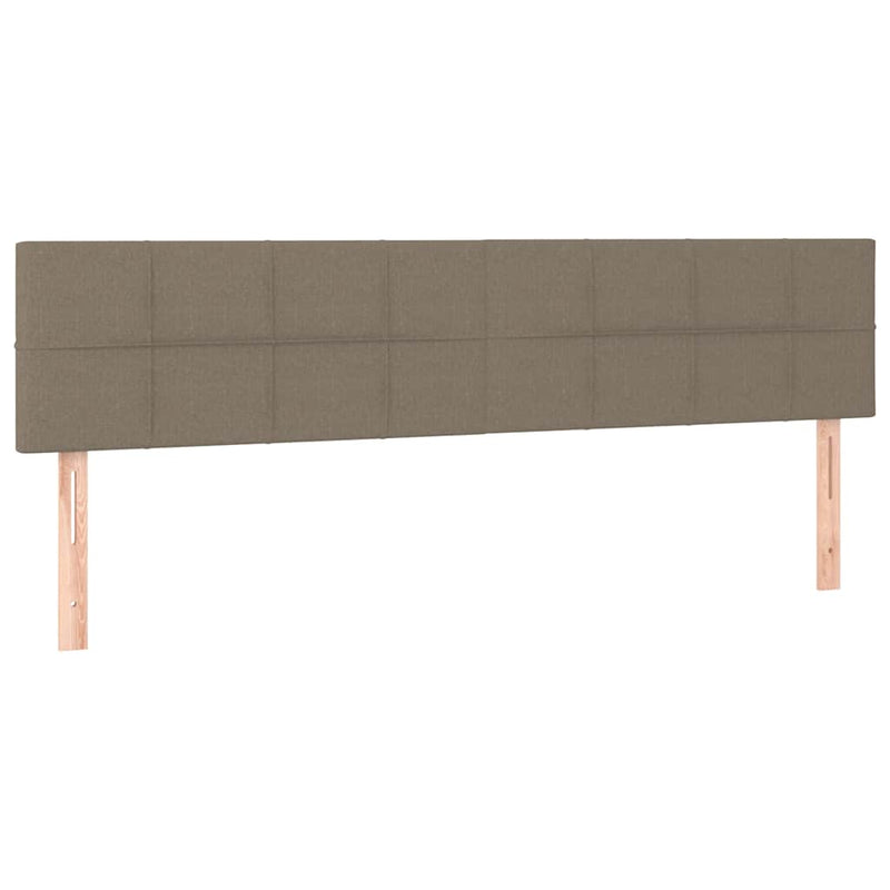 Pat box spring cu saltea, taupe, 120x190 cm material textil