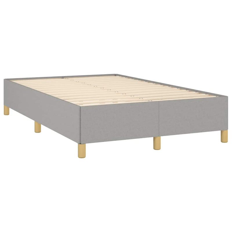 Pat box spring cu saltea, gri deschis, 120x190 cm, textil