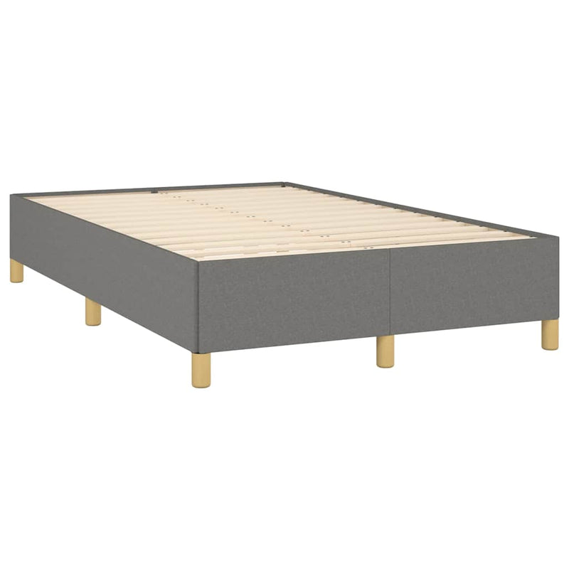 Pat box spring cu saltea, gri închis, 120x190 cm, textil