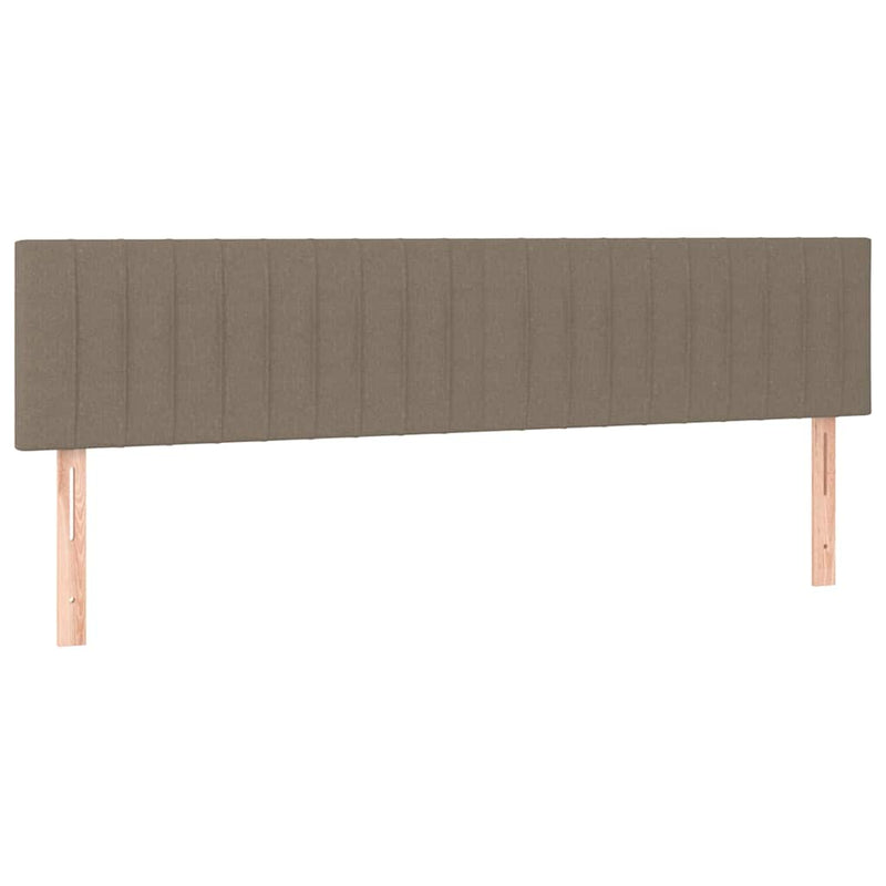 Pat box spring cu saltea, taupe, 120x190 cm material textil