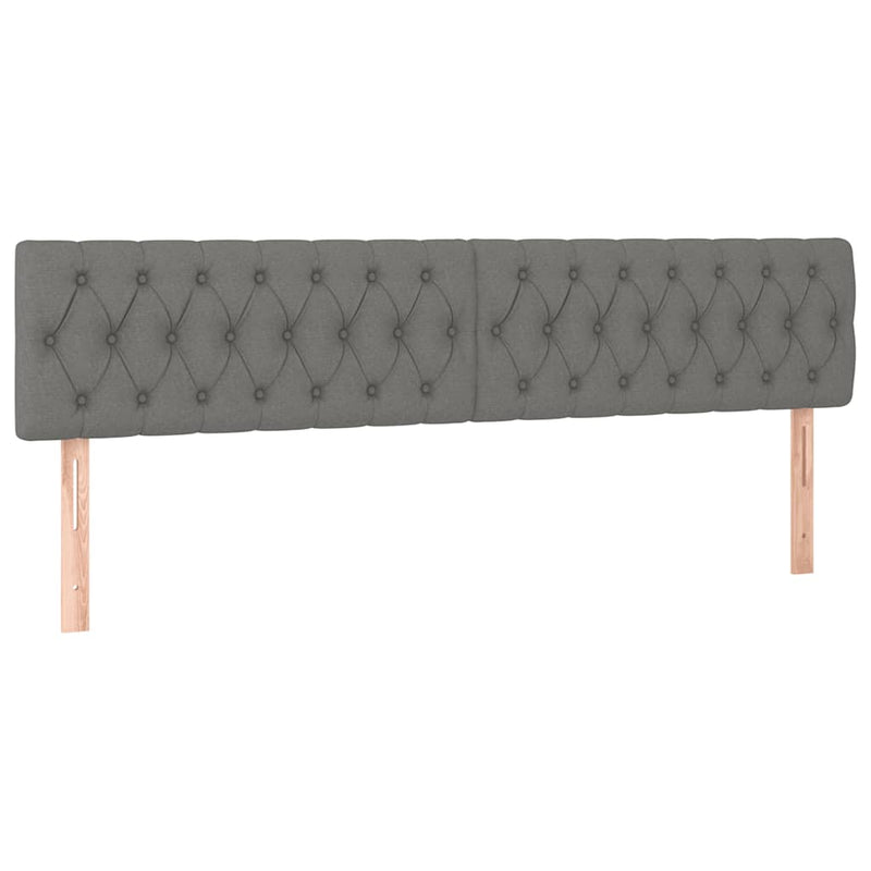 Pat box spring cu saltea, gri închis, 120x190 cm, textil