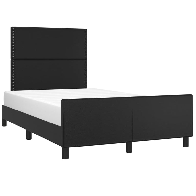 Cadru de pat fără saltea Negru piele artificială