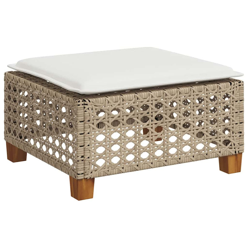Set canapele de grădină cu perne, 6 piese, bej, poliratan