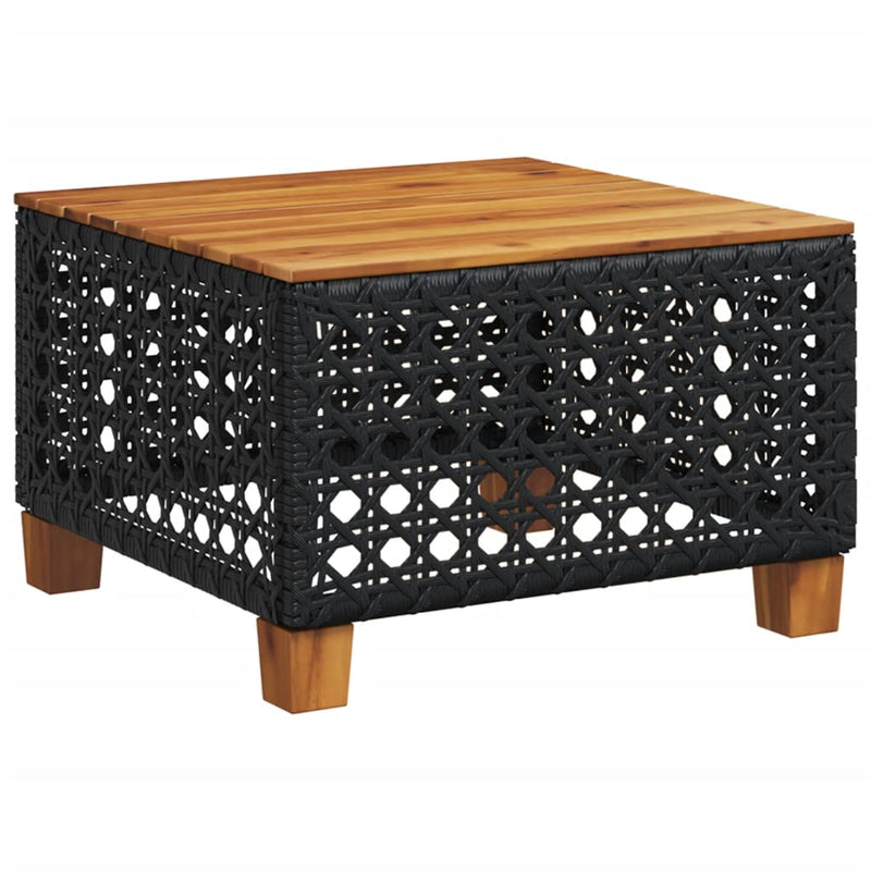 Set canapele de grădină cu perne, 10 piese, negru, poliratan