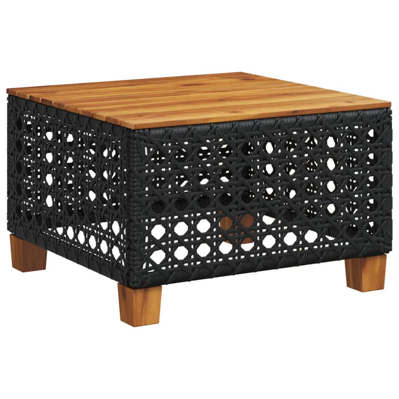 Set canapele de grădină cu perne, 11 piese, negru, poliratan