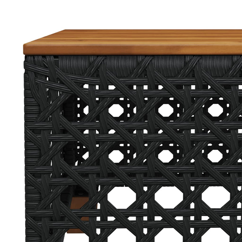 Set canapele de grădină cu perne, 11 piese, negru, poliratan