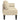 Șezlong cu perne, crem, material textil